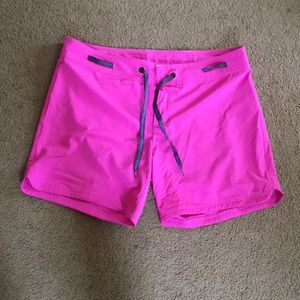 Hot pink Prana swim shorts
